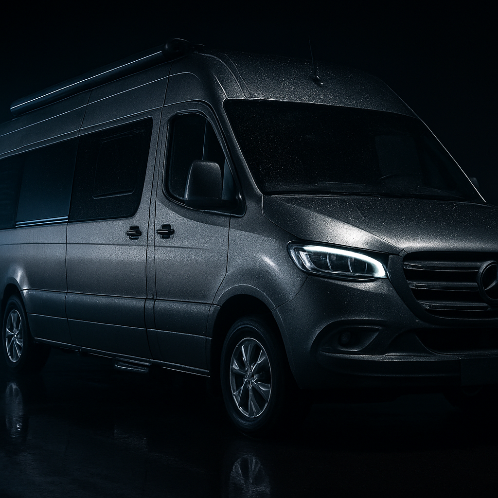 Luxury camper van freshly detailed