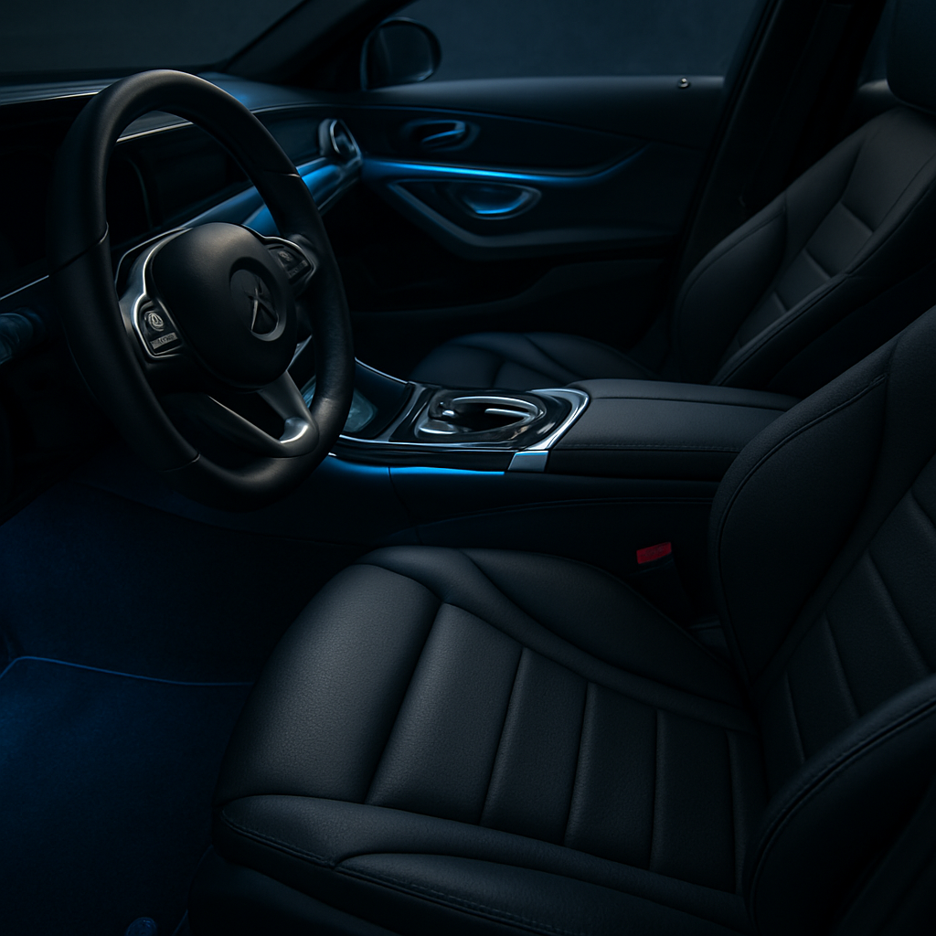 Detailed luxury vehicle interior